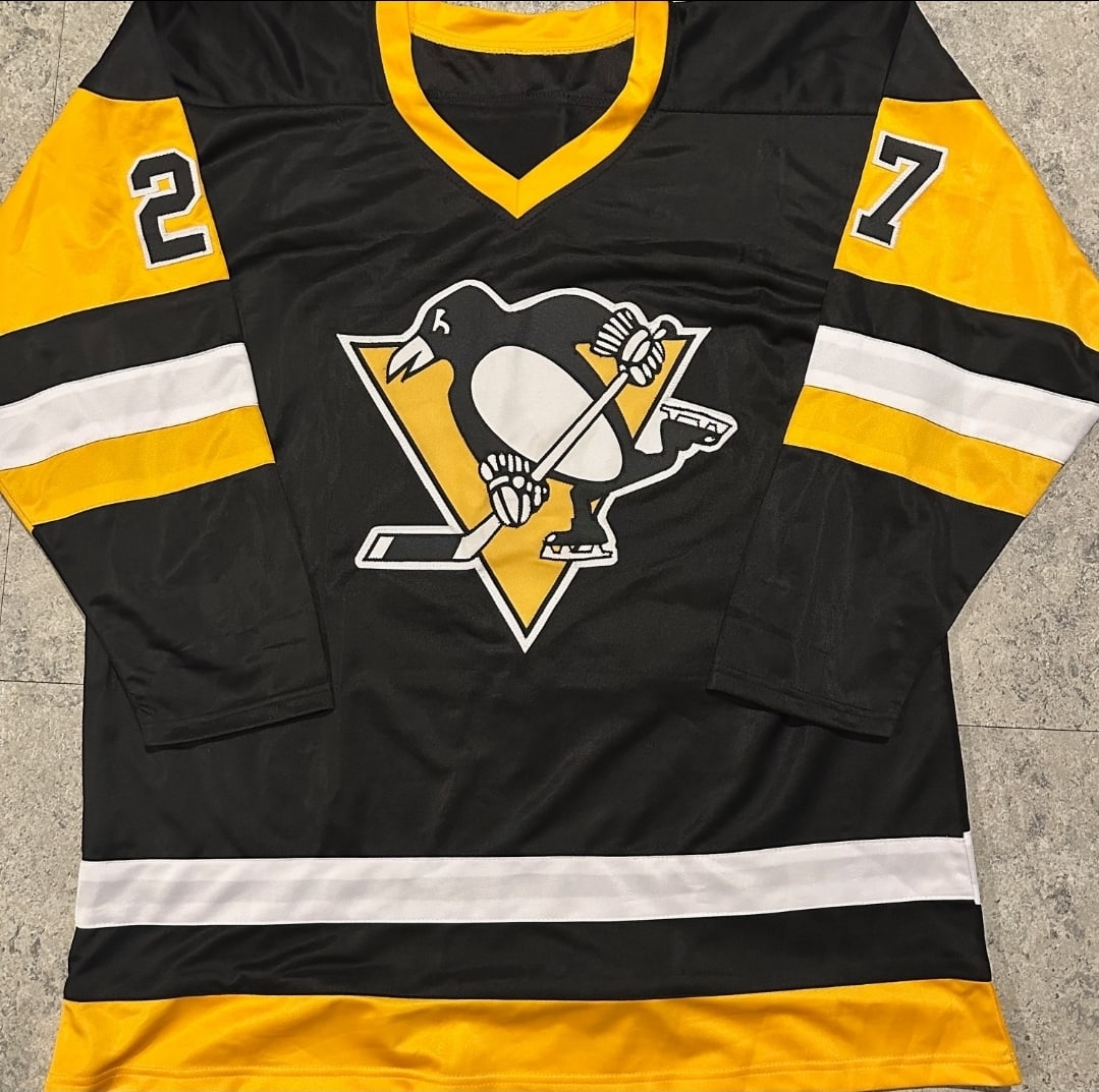 Gilles Meloche Pittsburgh Penguins Autographed Custom Hockey Jersey Hologram - 3