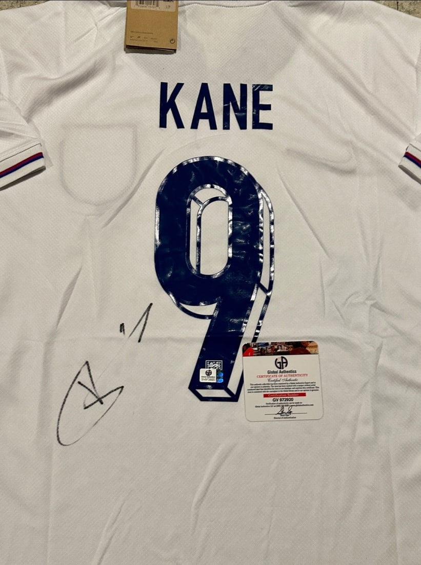 Harry Kane England 2024 Nike Home Soccer Jersey coa - 2
