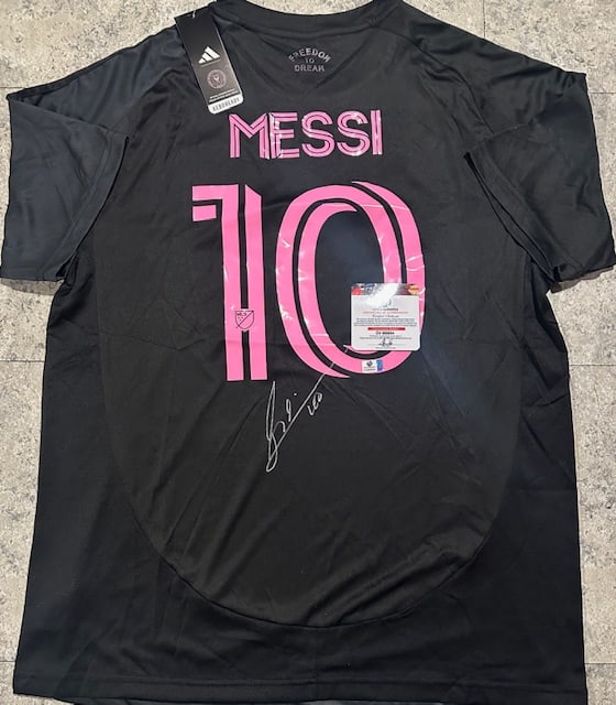 Lionel Messi Inter Miami FC Autographed 2024 Adidas Away Soccer Jersey LOA (1 of 3)