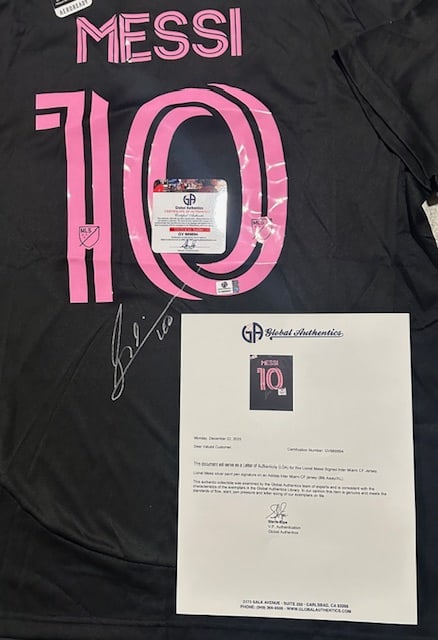 Lionel Messi Inter Miami FC Autographed 2024 Adidas Away Soccer Jersey LOA - 2