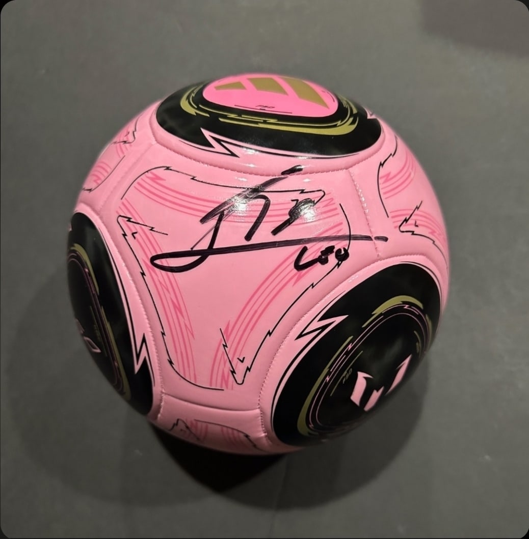 Lionel Messi Inter Miami CF Autographed Adidas Soccer Ball coa: Lionel Messi Inter Miami CF Autographed Adidas Soccer Ball GA coa - Autograph Location & coa # may vary