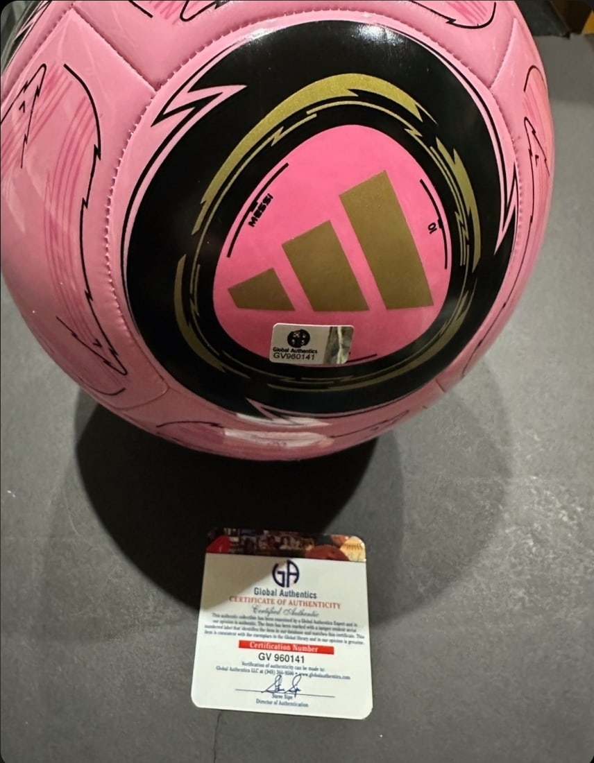 Lionel Messi Inter Miami CF Autographed Adidas Soccer Ball coa - 2