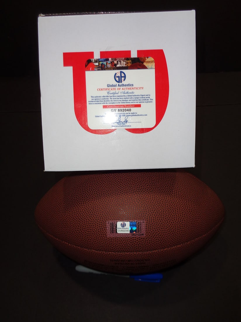 Julian Edelman New England Patriots Autographed Wilson Football coa - 2