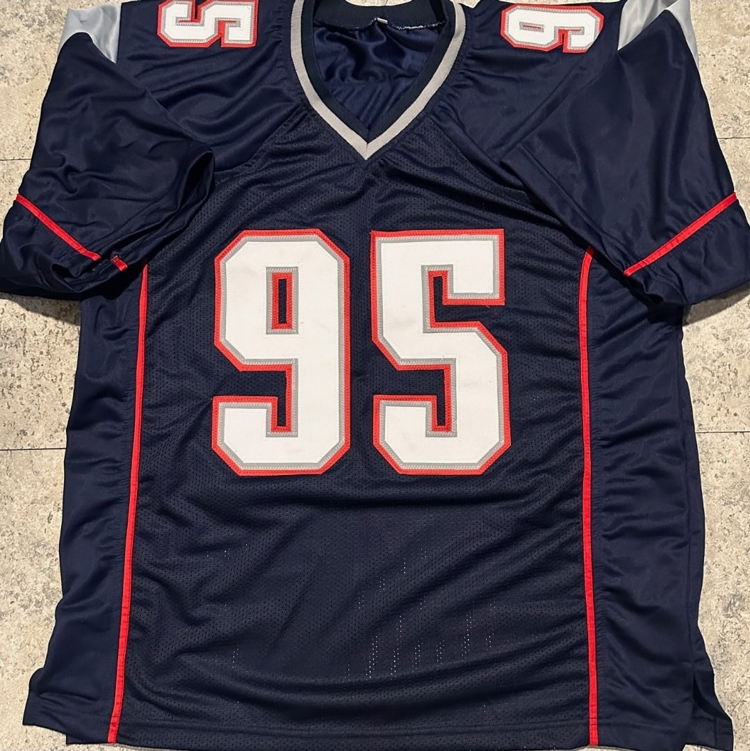 Tully Banta-Cain New England Patriots Autographed & Insc Custom Football Jersey JSA coa - 3