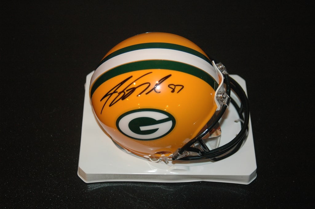 Jordy Nelson Green Bay Packers Autographed Riddell Mini Helmet coa (1 of 2)