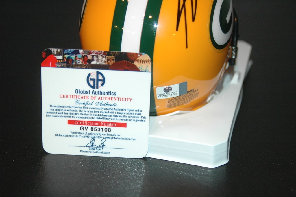 Jordy Nelson Green Bay Packers Autographed Riddell Mini Helmet coa - 2
