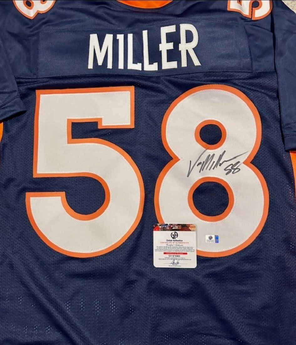 Von Miller Denver Broncos Autographed Custom Football Jersey GA coa - 2