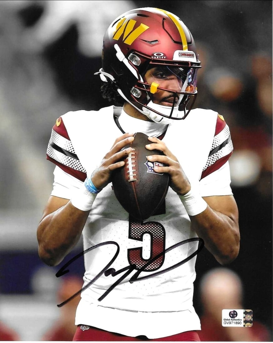 Jayden Daniels Washington Commanders Autographed 8x10 Photo coa: Jayden Daniels Washington Commanders Autographed 8x10 Photo GA coa - Autograph Location & coa # may vary 