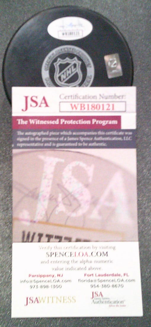 Pavel Zacha Boston Bruins Autographed Hockey Puck JSA coa - 2