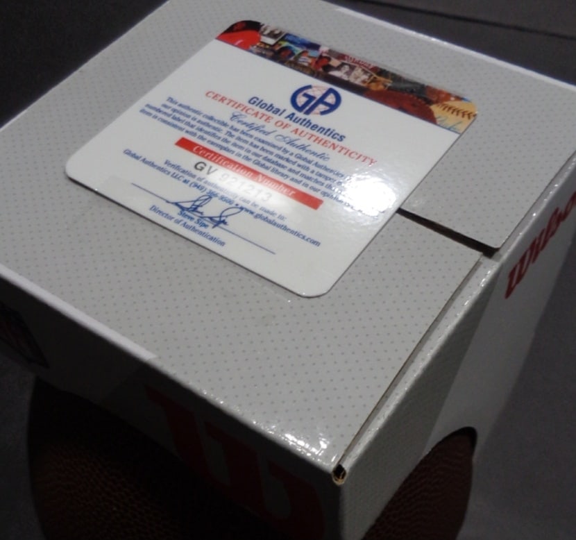 Derek Carr New Orleans Saints Autographed Wilson Football coa - 2