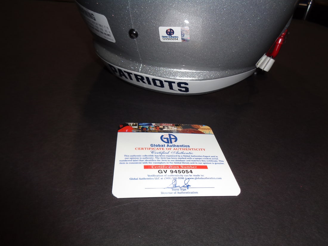 Rob Gronkowski New England Patriots Autographed Riddell Replica Full Size Helmet coa - 3