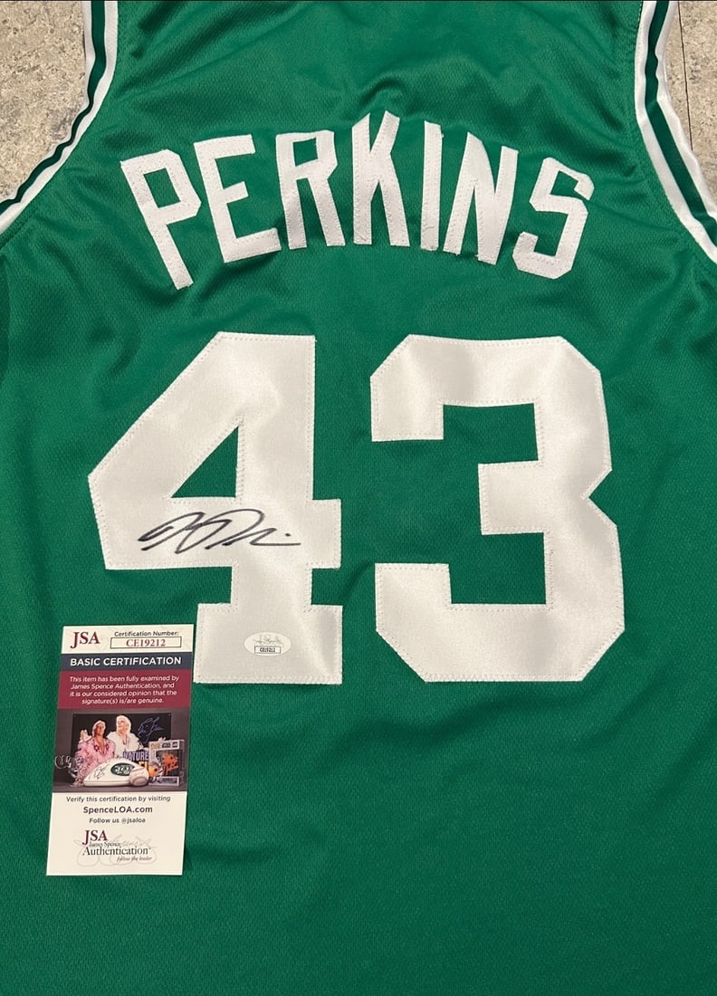 Kendrick Perkins Boston Celtics Autographed Custom Basketball Jersey JSA coa - 2