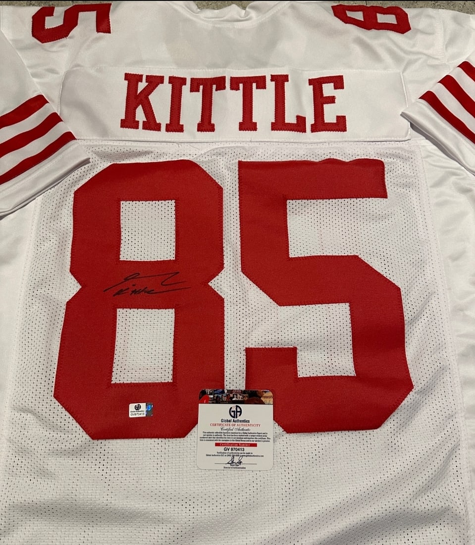 George Kittle San Francisco 49ers Autographed Custom Football Jersey coa - 2