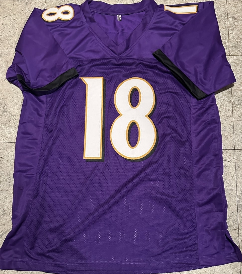 Dayton Wade Baltimore Ravens Autographed Custom Football Jersey Beckett Hologram - 3