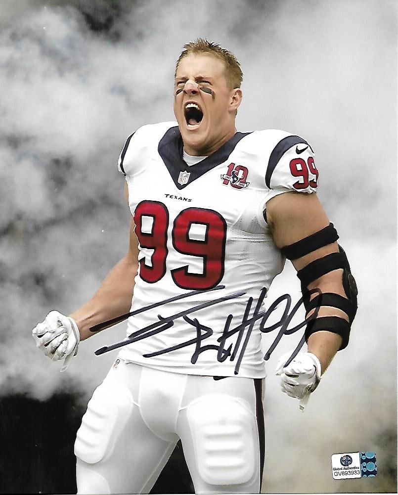 J.J. Watt Houston Texans Autographed 8x10 Photo coa: J.J. Watt Houston Texans Autographed 8x10 Photo GA coa - Autograph Location & coa # may vary 