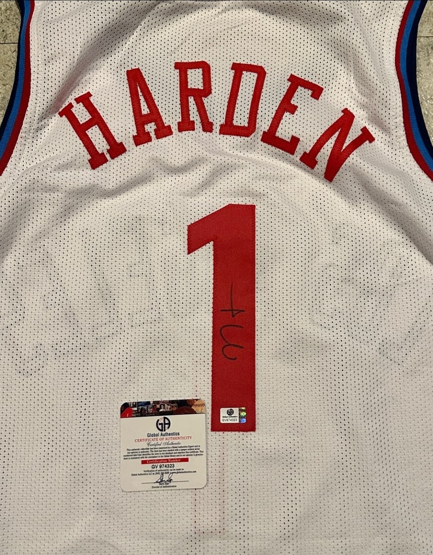 James Harden Los Angeles Clippers Autogrpahed Basketball Jersey coa - 2