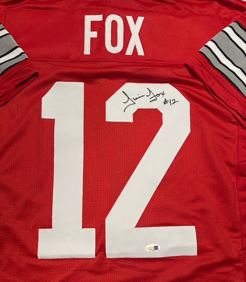 Tim Fox Ohio State Buckeyes Autographed Custom Football Jersey JSA Hologram - 2