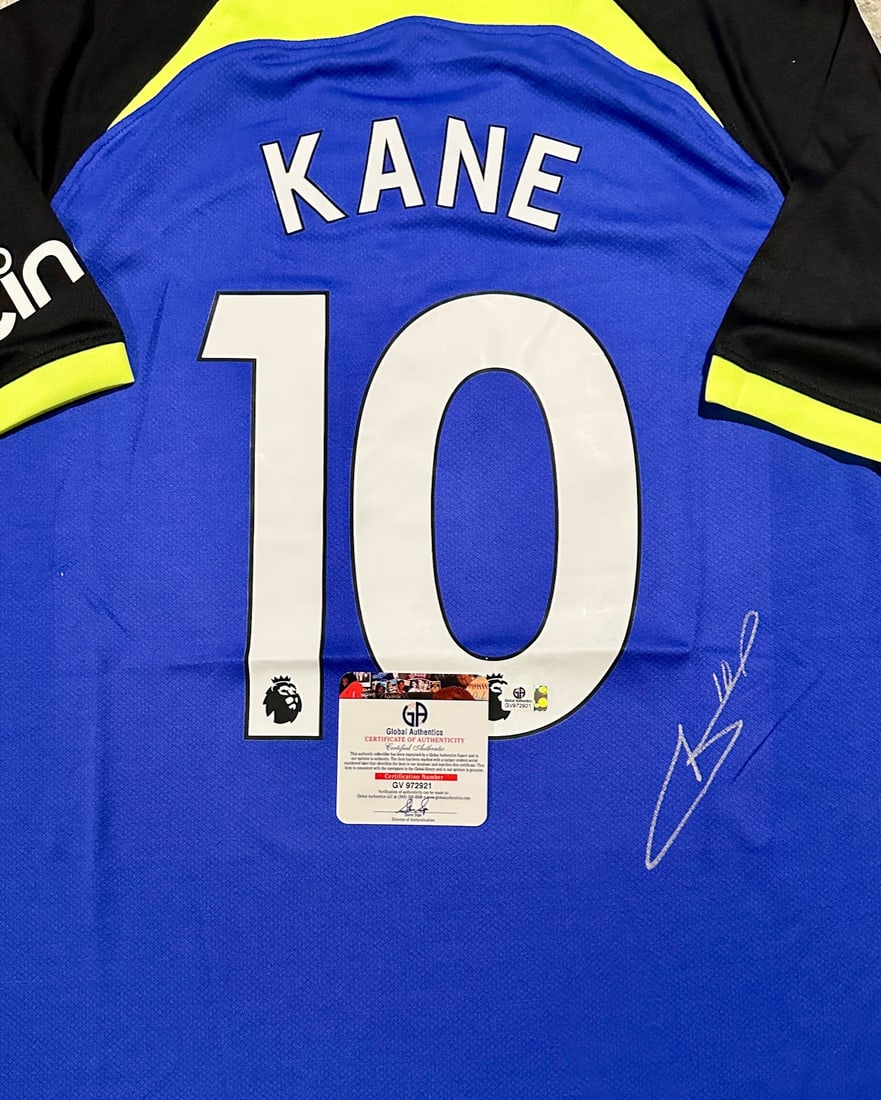 Harry Kane Tottenham Hotspur 2022-23 Nike Away Soccer Jersey coa - 2