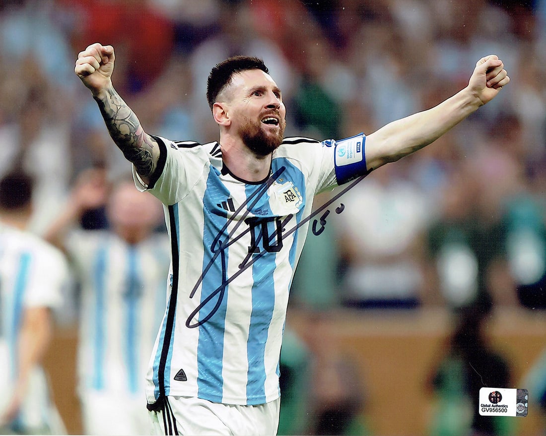 Lionel Messi Argentina Autographed 8x10 Photo coa (1 of 2)