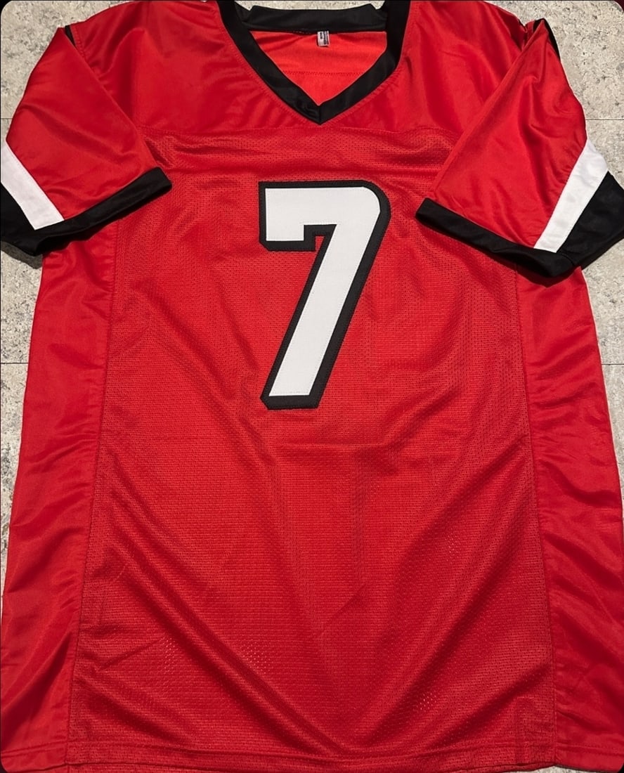 Michael Vick Atlanta Falcons Autographed Custom Football Jersey JSA coa - 3