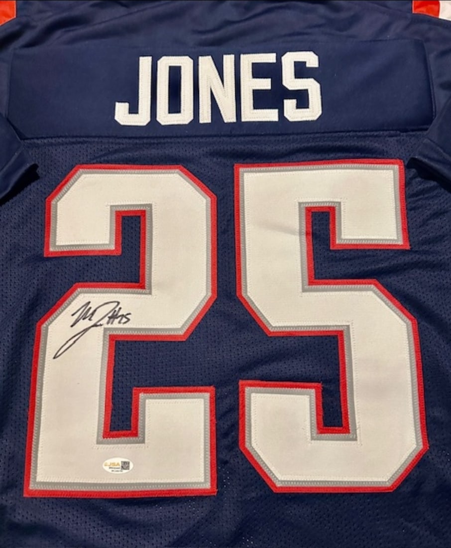 Marcus Jones New England Patriots Autographed Custom Football Jersey JSA Hologram - 2