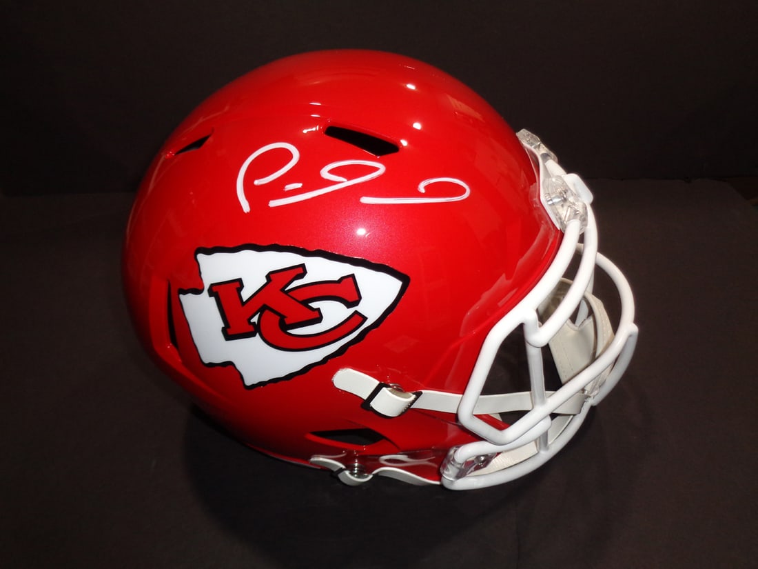 Patrick Mahomes Kansas City Chiefs Autographed Riddell Replica Full Size SuperBowl LVIII Helmet coa (1 of 3)