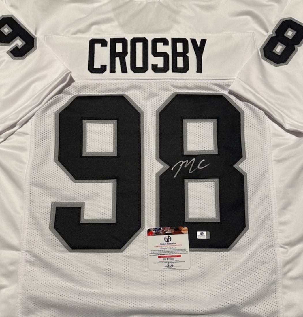 Maxx Crosby Las Vegas Raiders Autographed Custom Football Jersey coa - 2