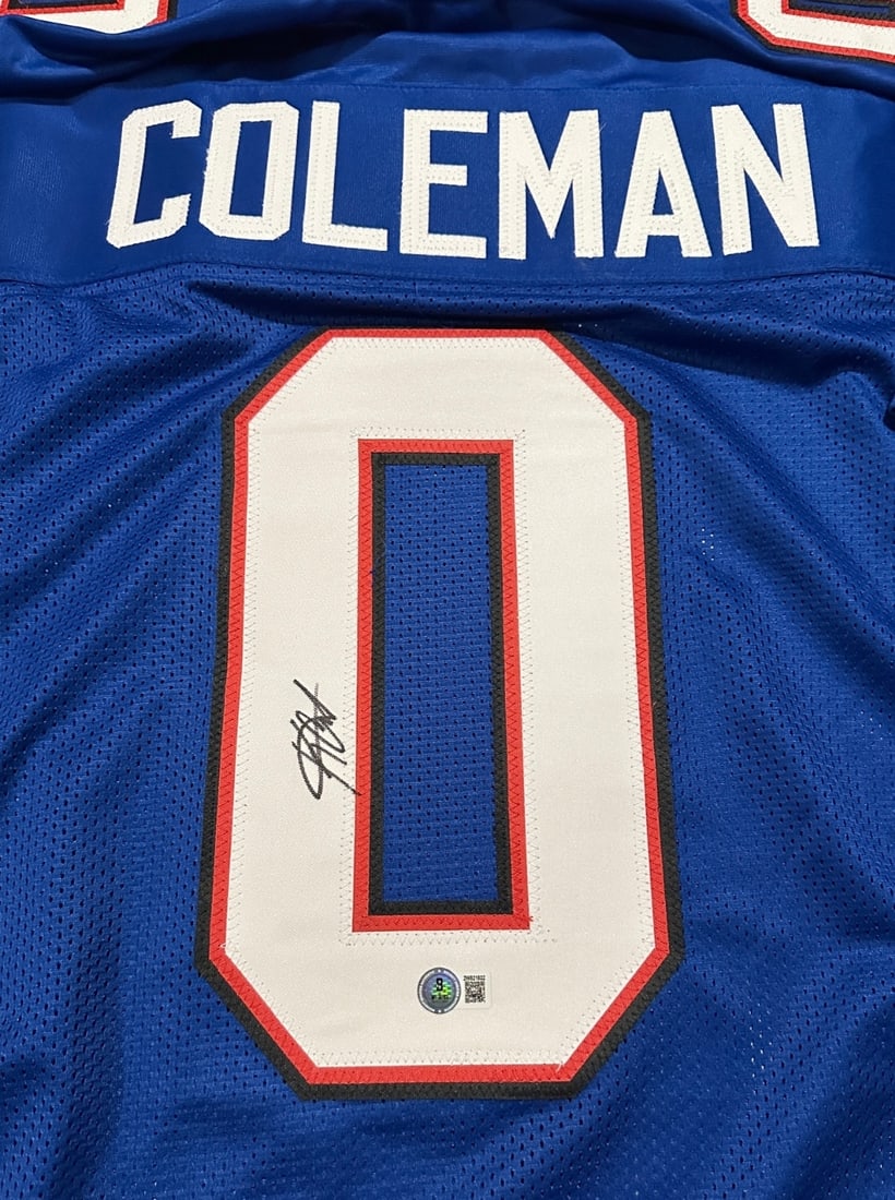 Keon Coleman Buffalo Bills Autographed Custom Football Jersey Beckett Hologram - 2