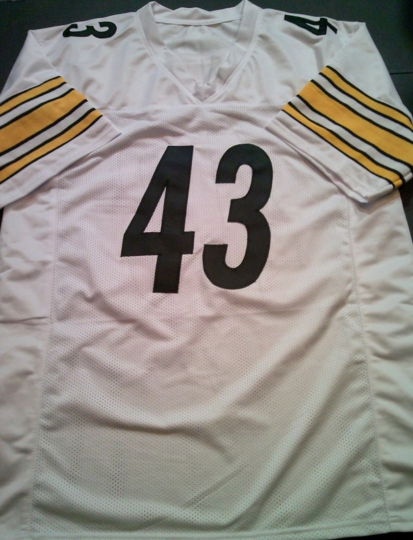 Troy Polamalu Pittsburgh Steelers Autographed Custom Football Jersey coa - 3