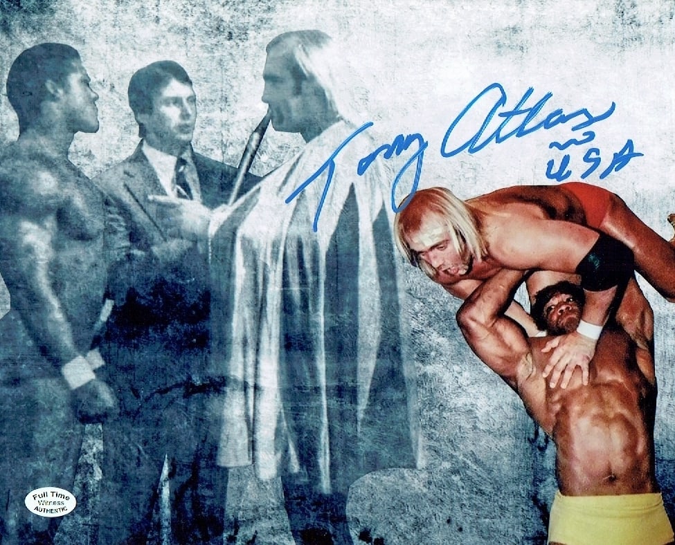 Tony Atlas WWE/WWF Autographed & Inscribed 8x10 Photo coa: Tony Atlas WWE/WWF Autographed & Inscribed 8x10 Photo Full Time Authentics coa - Autograph Location may vary
