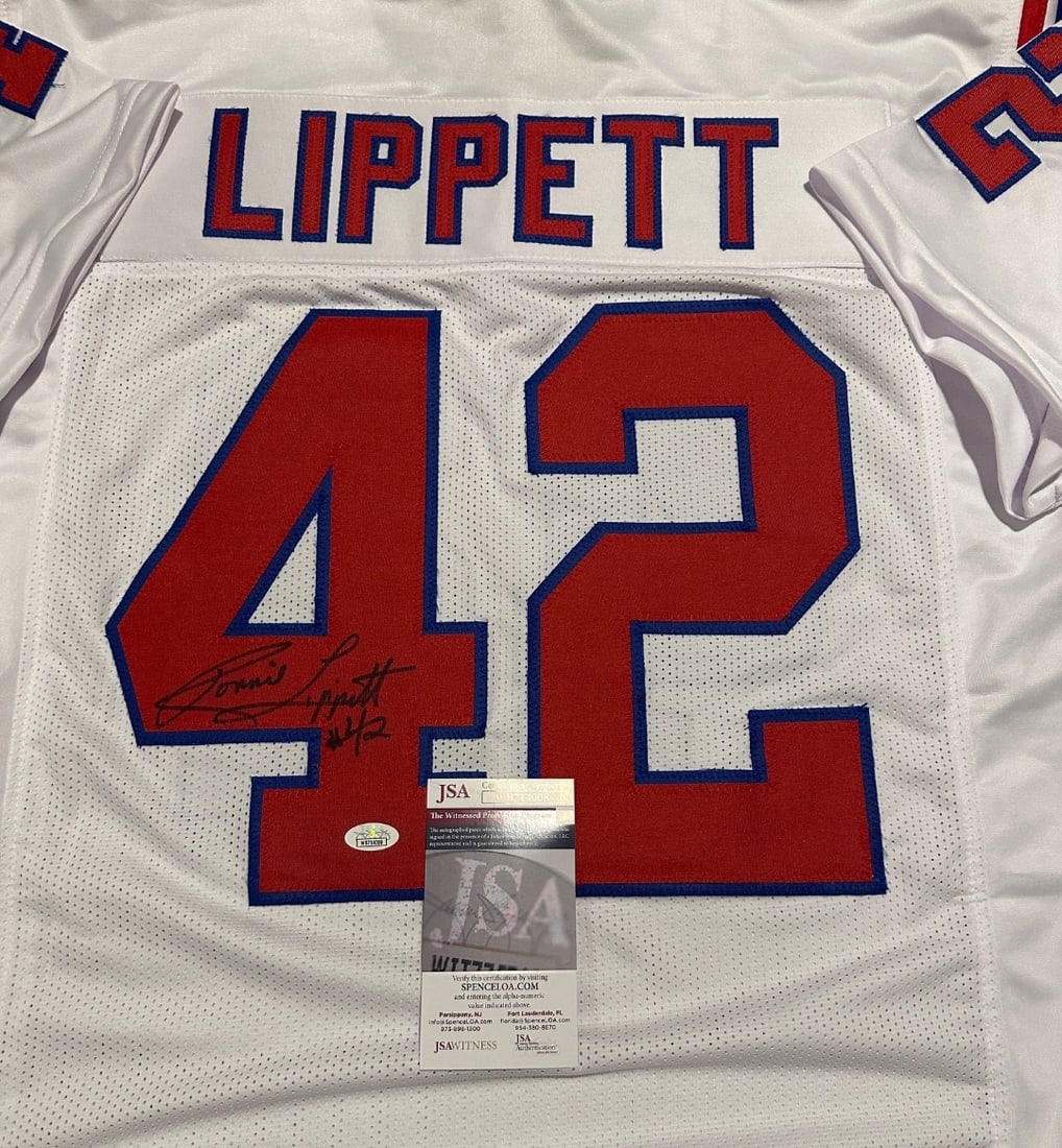 Ronnie Lippett New England Patriots Autographed Custom Football Jersey JSA coa - 2