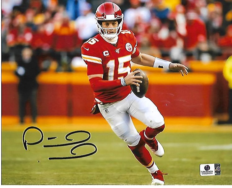 Patrick Mahomes Kansas City Chiefs Autographed 8x10 Photo coa: Patrick Mahomes Kansas City Chiefs Autographed 8x10 Photo GA coa - Autograph Location & coa # may vary