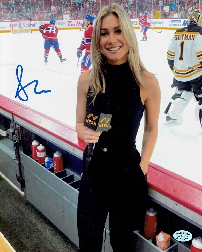 Sophia Jurksztowicz NESN Boston Bruins Reporter Autographed 8x10 Photo coa: Sophia Jurksztowicz NESN Boston Bruins Reporter Autographed 8x10 Photo Full Time Authentics coa 