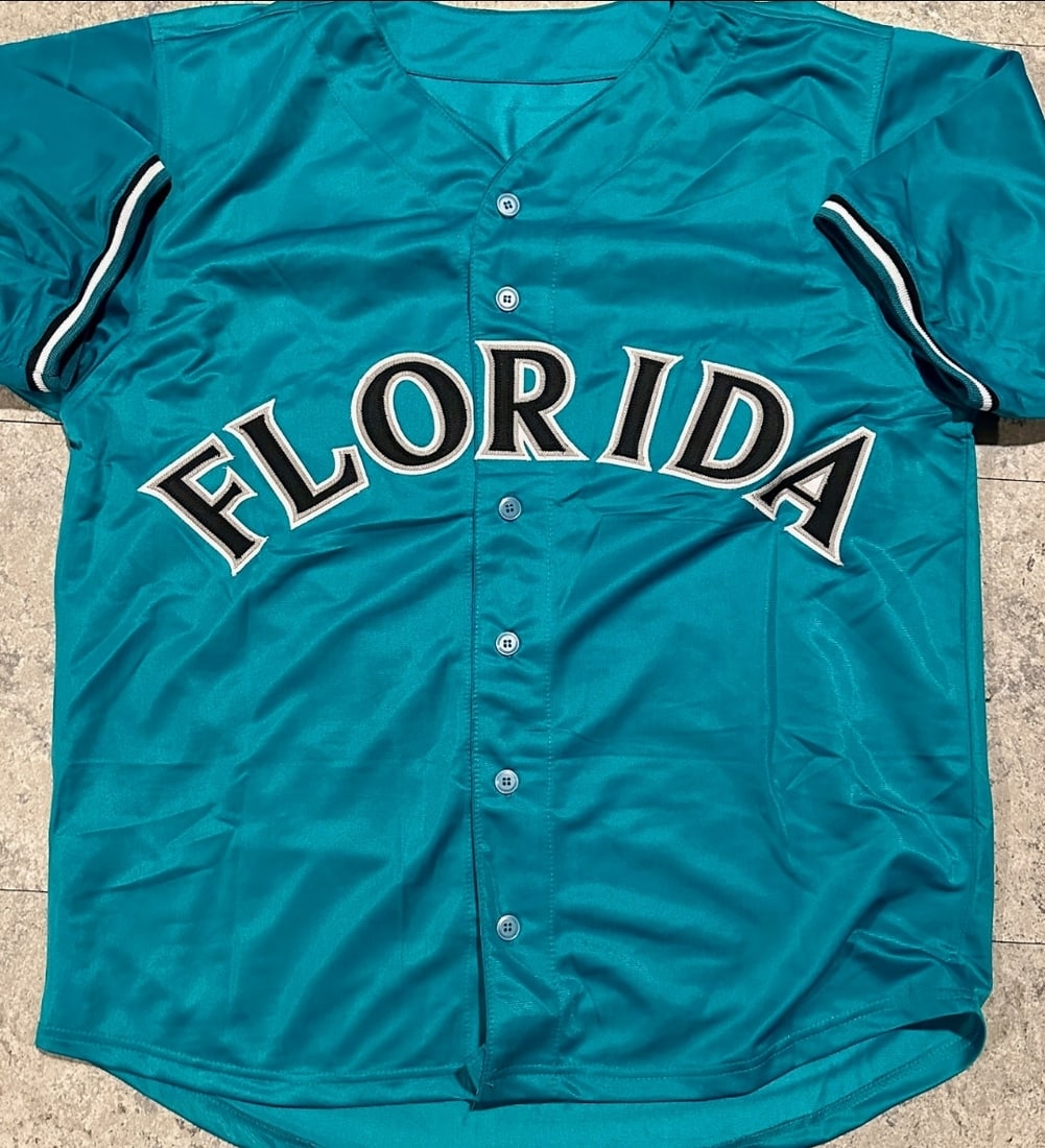 Livan Hernandez Florida Marlins Autographed & Inscribed Custom Baseball Jersey JSA Hologram - 3