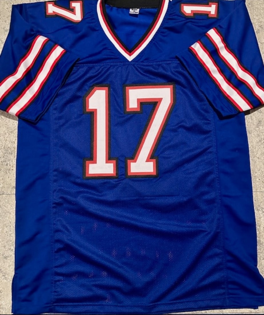 Josh Allen Buffalo Bills Autographed Custom Football Jersey coa - 3