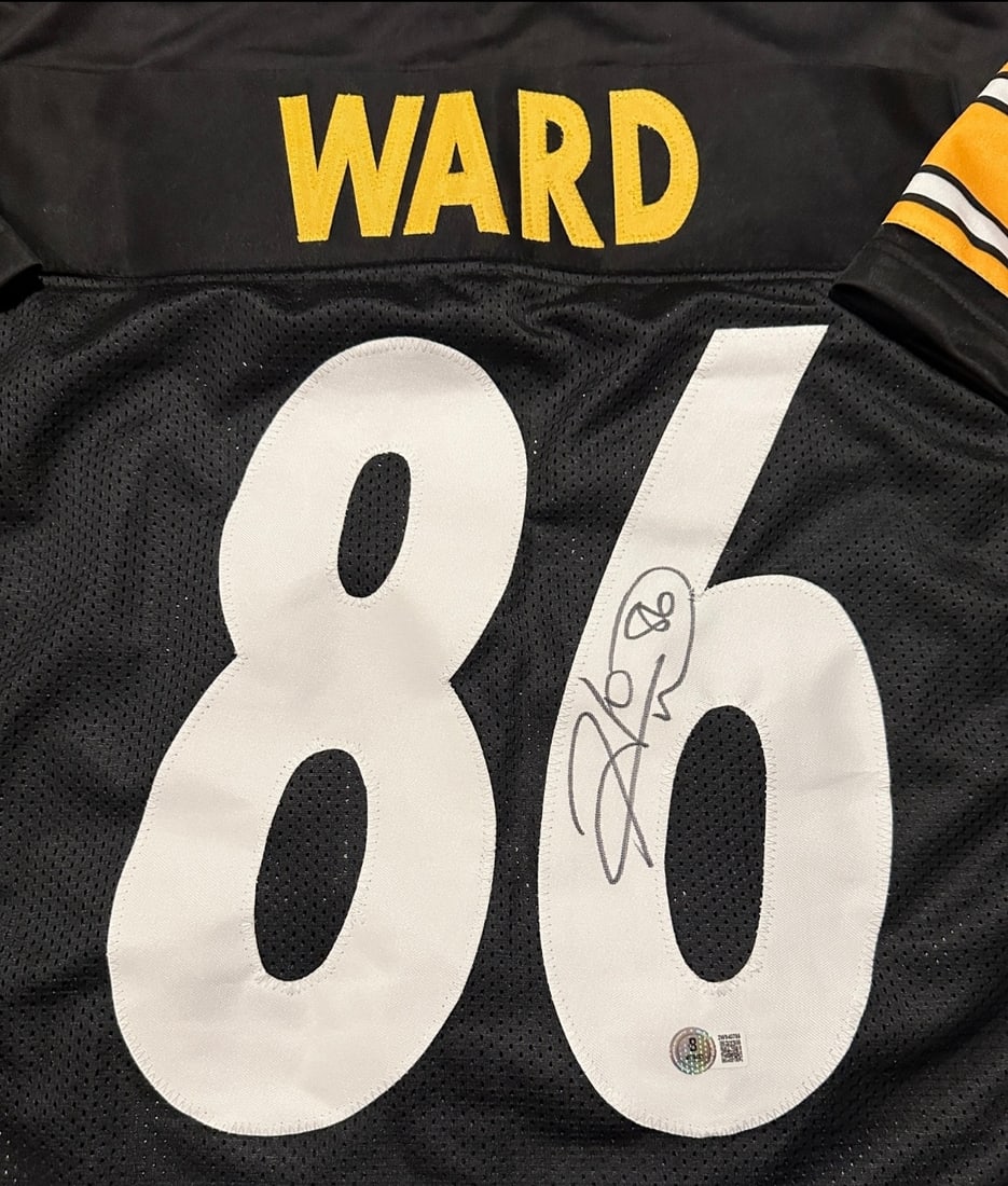 Hines Ward Pittsburgh Steelers Autographed Custom Football Jersey Beckett Hologram - 2