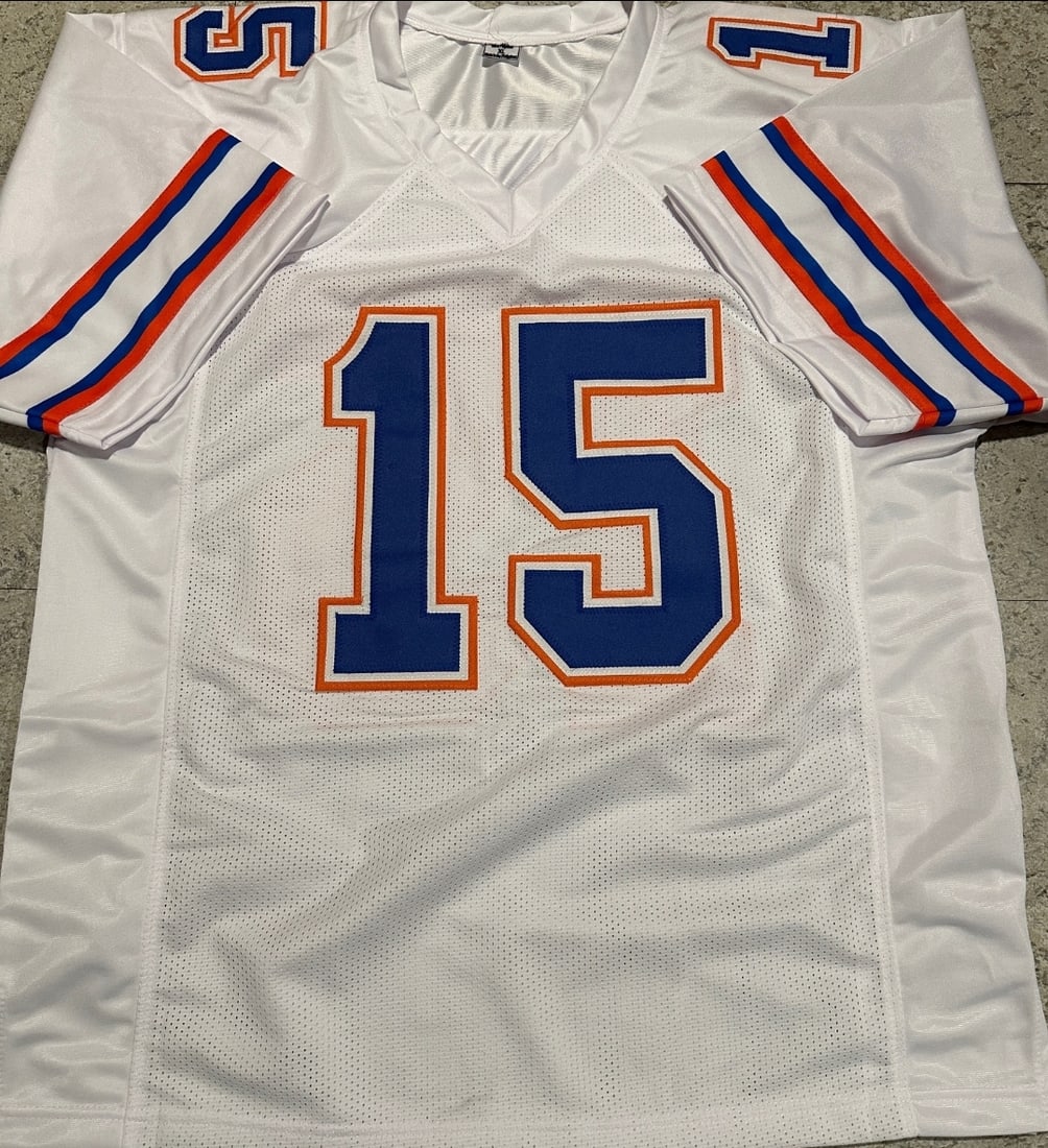 Tim Tebow Florida Gators Autographed Custom Football Jersey coa - 3