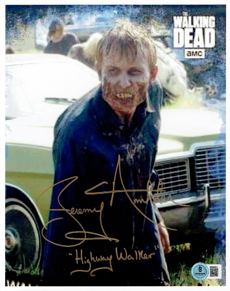 Jeremy Ambler The Walking Dead Autographed & Insc 8x10 Photo Beckett Hologram: Jeremy Ambler The Walking Dead Autographed & Inscribed "HIGHWAY WALKER" 8x10 Photo Beckett Hologram & Full Time Authentics Hologram - Autograph Location may vary