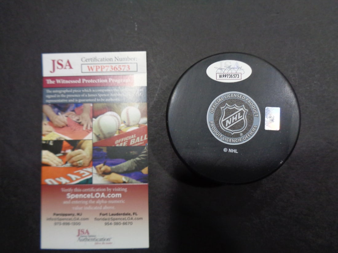 Charlie Coyle Boston Bruins Autographed Hockey Puck JSA coa - 2