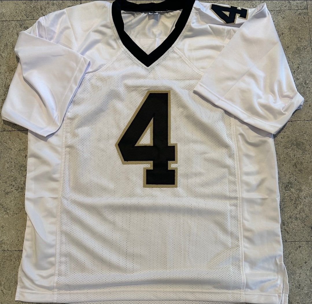 Derek Carr New Orleans Saints Autographed Custom Football Jersey coa - 3