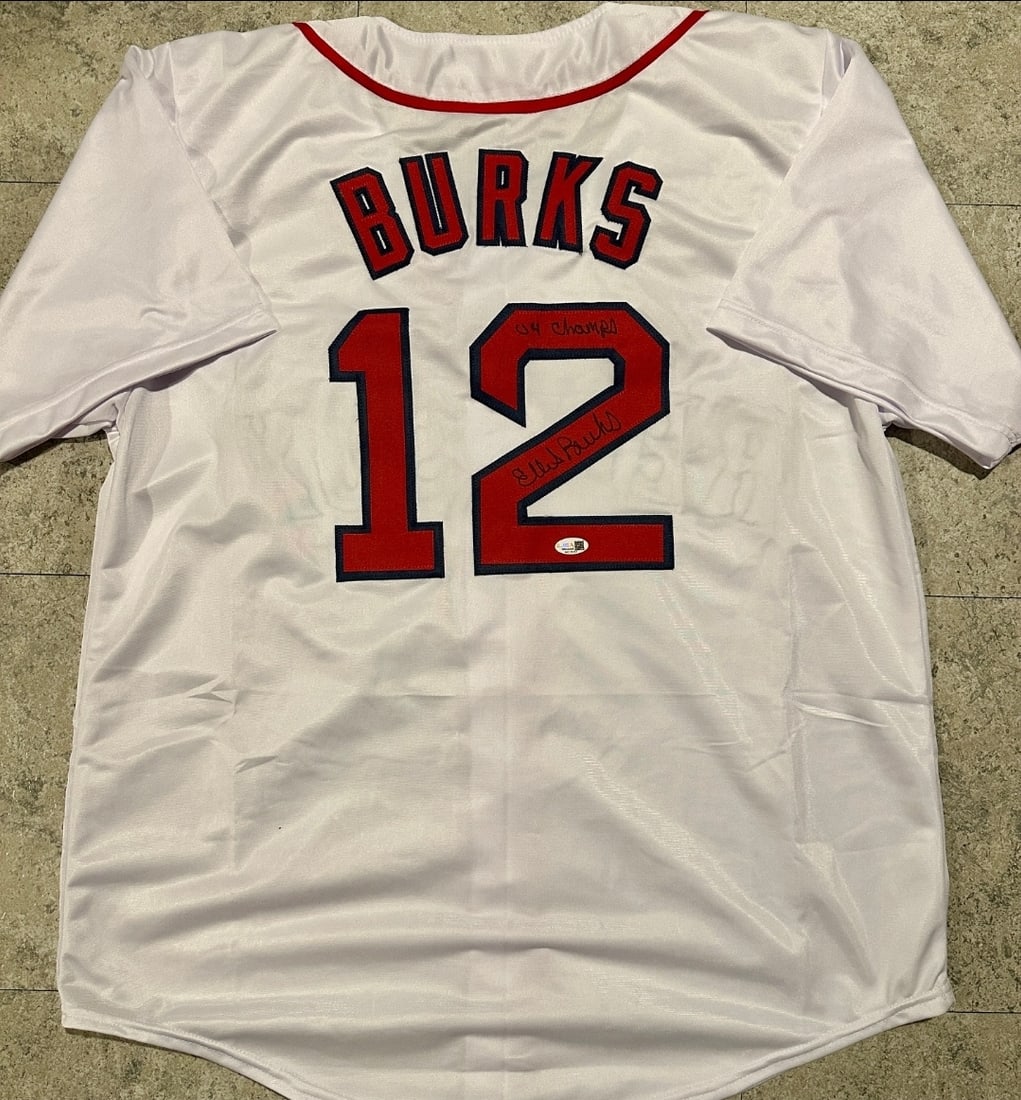 Ellis Burks Boston Red Sox Autographed & Insc. Custom Baseball Jersey JSA Hologram: Ellis Burks Boston Red Sox Autographed & Inscribed Custom Baseball Jersey JSA Witnessed QR Hologram - THIS DOES NOT COME WITH A COA CARD! SCAN QR CODE TO VERIFY AUTHENTICITY! Autograph Location & coa