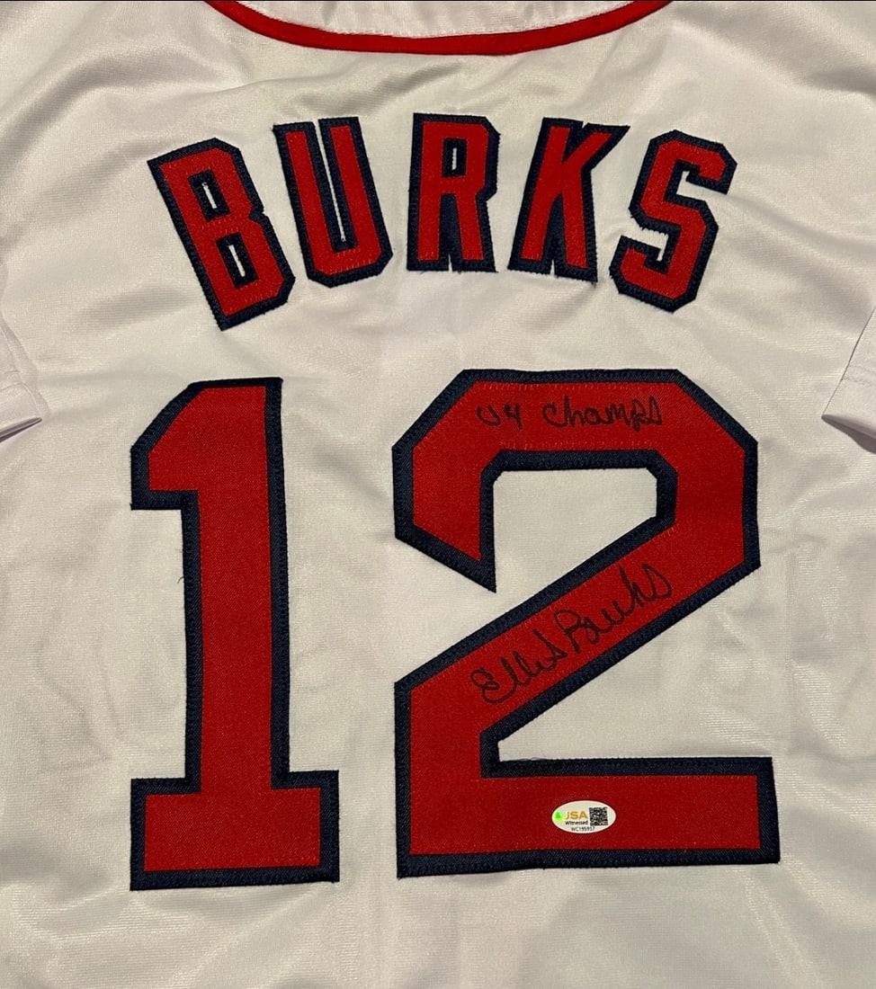 Ellis Burks Boston Red Sox Autographed & Insc. Custom Baseball Jersey JSA Hologram - 2