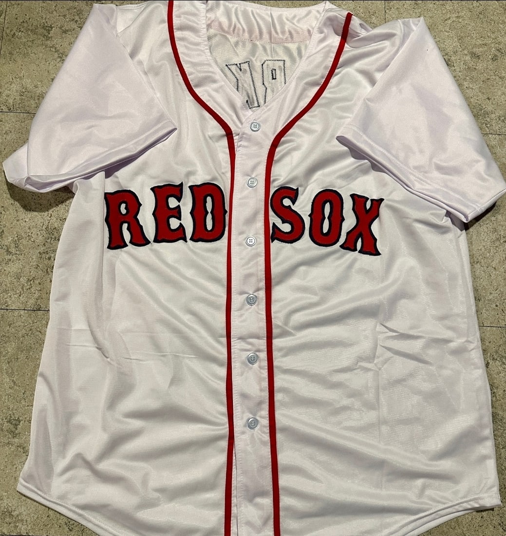 Ellis Burks Boston Red Sox Autographed & Insc. Custom Baseball Jersey JSA Hologram - 3