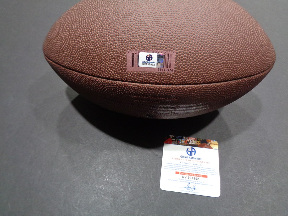 Calvin Johnson Detroit Lions Autographed Wilson Football coa - 2