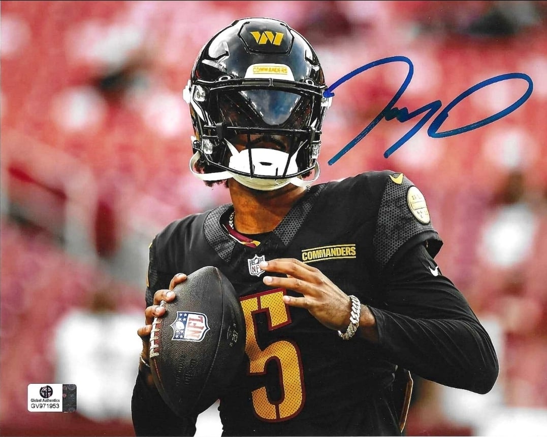 Jayden Daniels Washington Commanders Autographed 8x10 Photo coa: Jayden Daniels Washington Commanders Autographed 8x10 Photo GA coa - Autograph Location & coa # may vary
