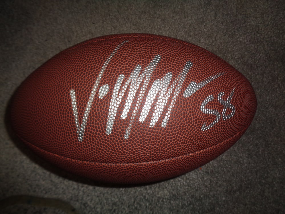 Von Miller Denver Broncos Autographed Wilson Football coa: Von Miller Denver Broncos Autographed Wilson Football GA coa - Autograph Location & coa # may vary