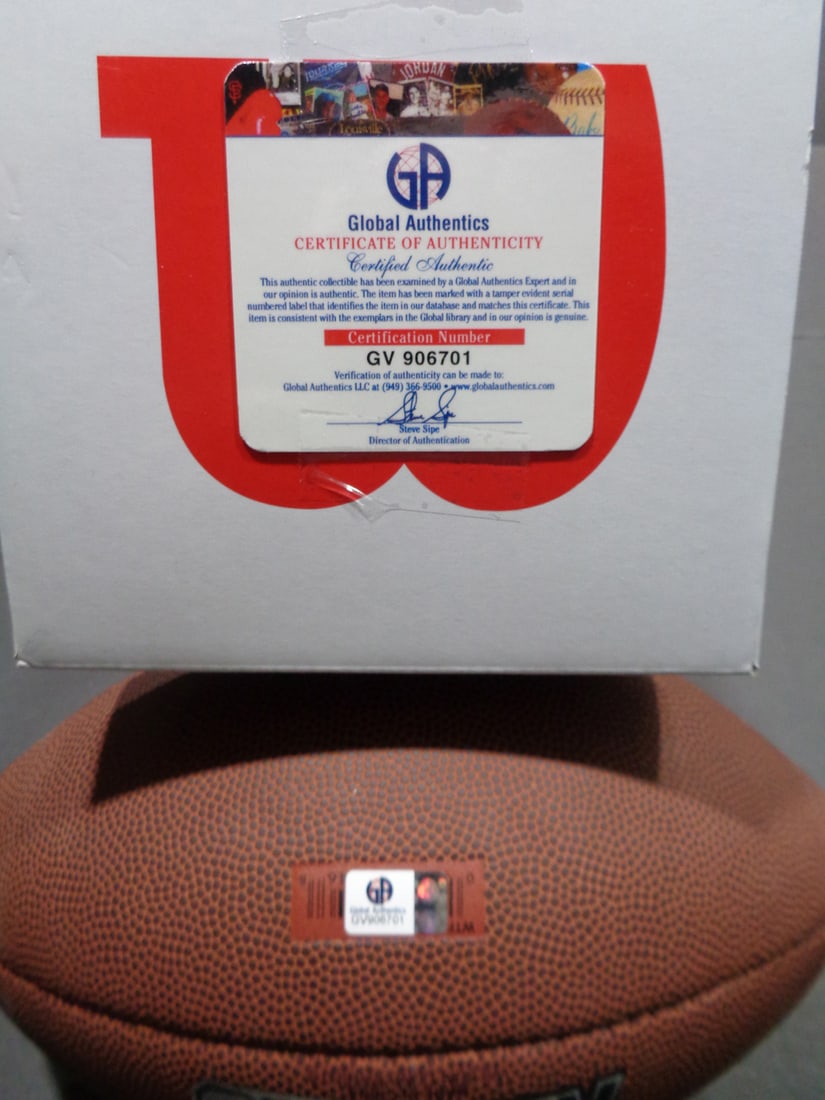 Lamar Jackson Baltimore Ravens Autographed Wilson Football coa - 2