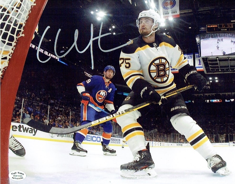 Connor Clifton Boston Bruins Autographed 8x10 Photo coa: Connor Clifton Boston Bruins Autographed 8x10 Photo Full Time Authentics coa - Autograph Location may vary 