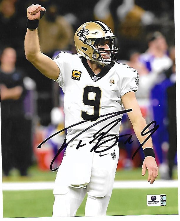 Drew Brees New Orleans Saints Autographed 8x10 Photo coa: Drew Brees New Orleans Saints Autographed 8x10 Photo GA coa - Autograph Location & coa # may vary 