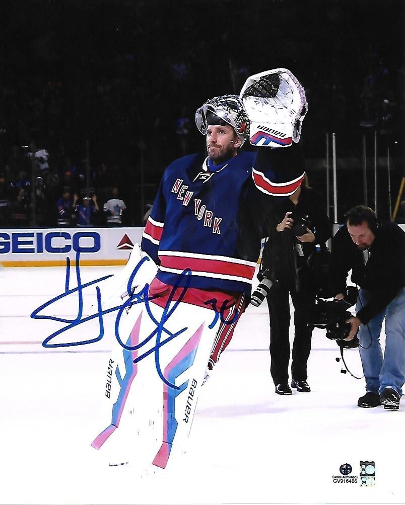 Henrik Lundqvist New York Rangers Autographed 8x10 Photo coa: Henrik Lundqvist New York Rangers Autographed 8x10 Photo GA coa - Autograph Location & coa # may vary